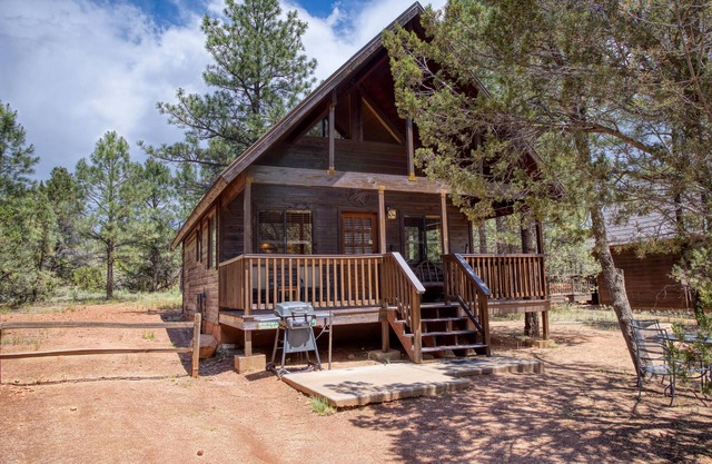 Cozy cabin w/loft, private hot tub, near Bison Ranch, sleeps 6