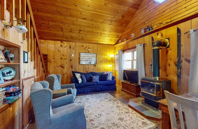 Cozy country cottage with loft, charming fireplace & scenic views
