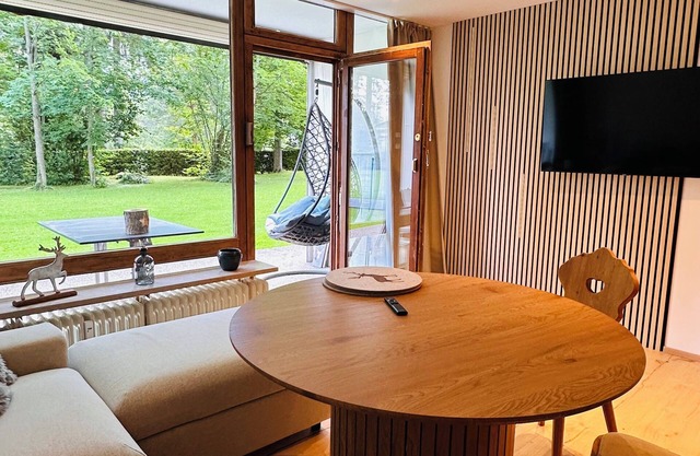 Cozy new vacation apartment with mountain views, garden and swimming pool