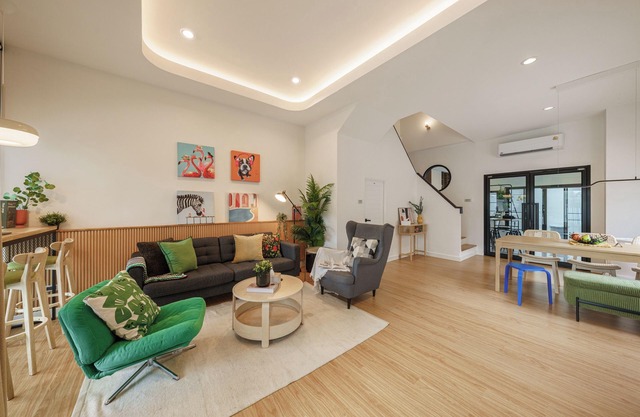 Cozy Stylish Modern Home 4BR Sleep12 200m BTS Phrakhanong, 10min Thonglor/Ekamai