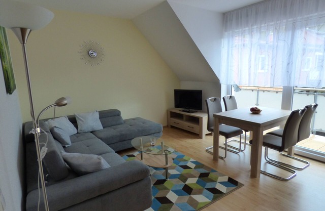 Cozy vacation apartment with a picturesque view of Hohnstein Castle