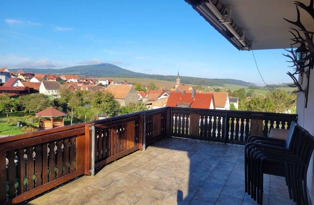 Cozy vacation apartment in the Rhön with a beautiful view from the balcony