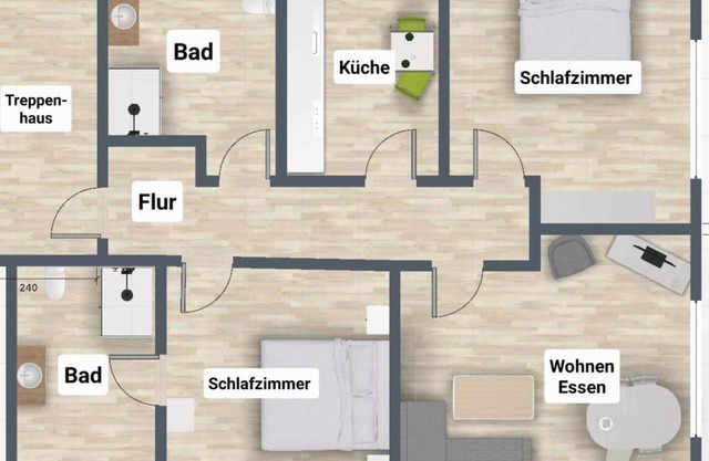 D:Sam Hawkens, 56 sqm, 2 bedrooms, max. 4 persons