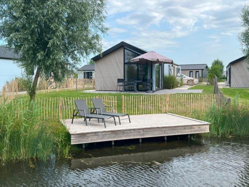 De IJssel Eilanden Chalet Steghouse mit Zaun Nr 546