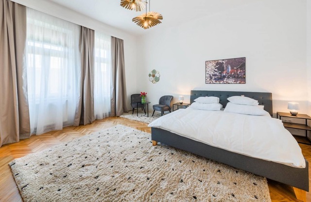 Deluxe studio with king size bed and parking in Krems city