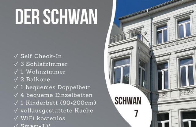 Der Schwan 7 - 3 Schlafzimmer - 2 Balkone - zentral - 100 qm