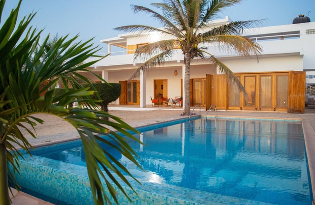 Designer house on a secluded beach