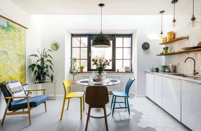 Designer two-level loft in Kazimierz district