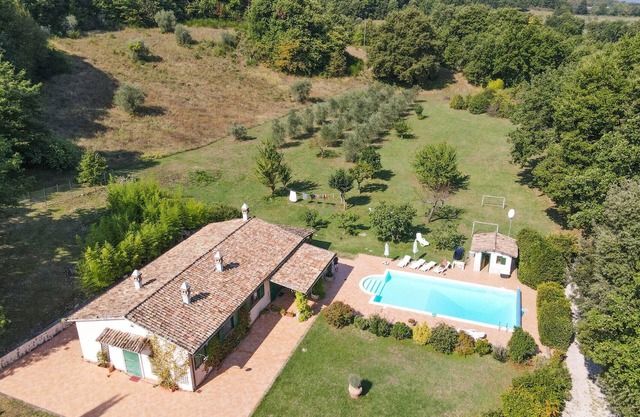 Detached house with private pool, ping pong/table football, soccer field