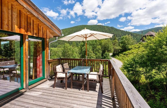 Detached wooden chalet in Stadl an der Mur Styria facing south with sauna