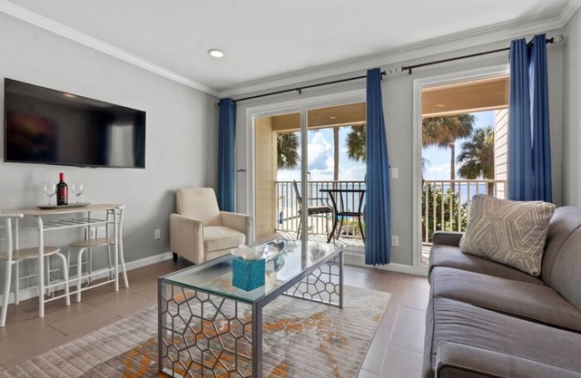 Direct Waterfront View- from balcony Heated Pool