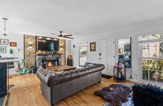 Discover Gothic Mountain Retreat Clawfoot Tub, Lush Deck, and Tranquil Coy Pondn
