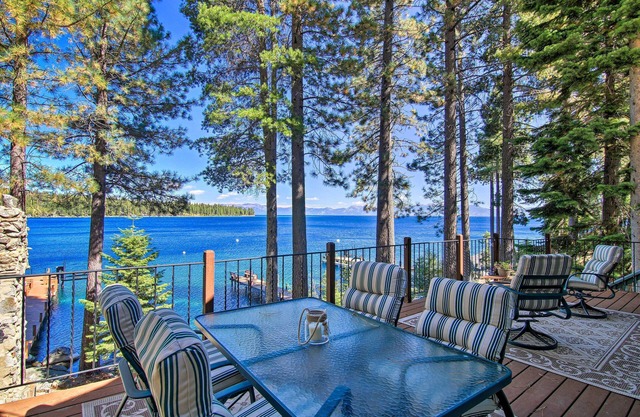 Dock Access & Hot Tub: Waterfront Meeks Bay Home