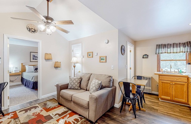 Dog-friendly, mountain-view cabin with shared hot tub, fireplace, & central AC