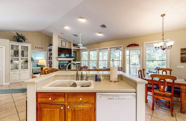 Dog-friendly riverfront home - screened porch, 2 private docks, boat ramp access