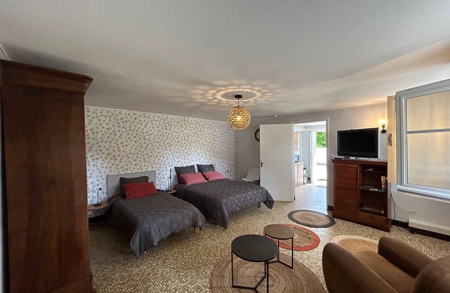 Downtown La Roche-Posay apartment, garden, terrace, WIFI, dishwasher