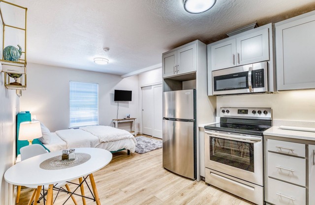 Downtown studio - walk to University - full kitchen, dog-friendly, washer/dryer