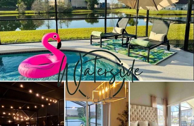 Dreamy Lakeview Villa with Heated Pool BBQ Family Friendly Near Disney