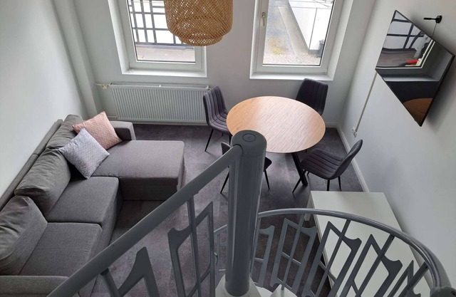 Duplex apartment with two bedrooms and a living room