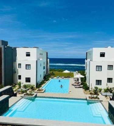 Eastern blue apartment seafront