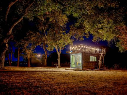 Elegant Container Tiny House Yellow & Blue