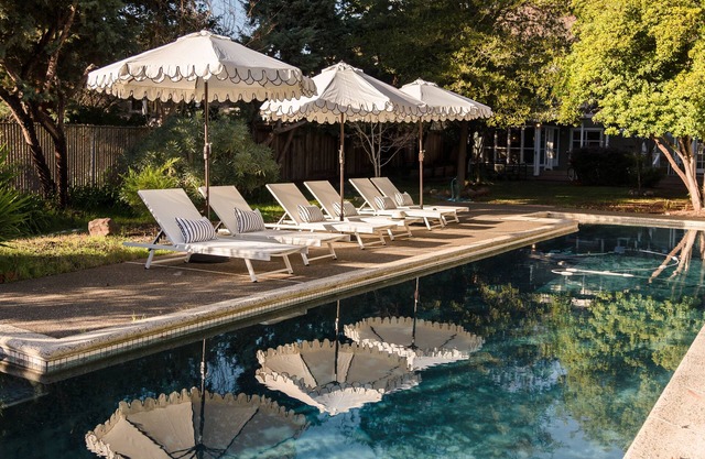 Elegant Wine Country Retreat with Pool, Fireplace & Scenic Deck Views