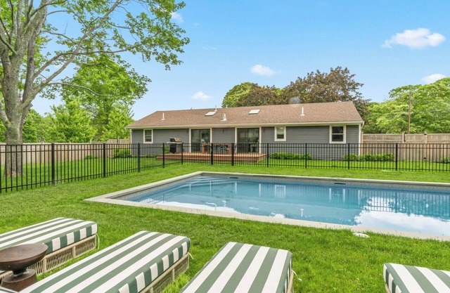 Elevated North Fork Escape with Chic Interiors and Private Poolside Oasis -.