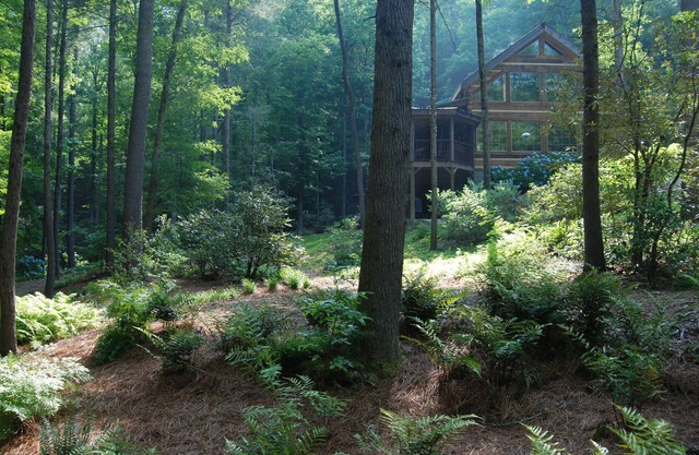 Enchanting Brooksong Log Cabin, TWO large waterfalls, 6 private acres, 4 streams