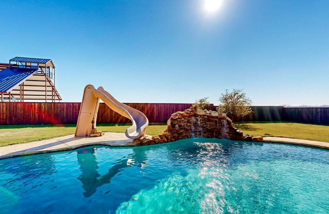 Enchanting getaway with luxe pool and spa, games, & sunlit patio