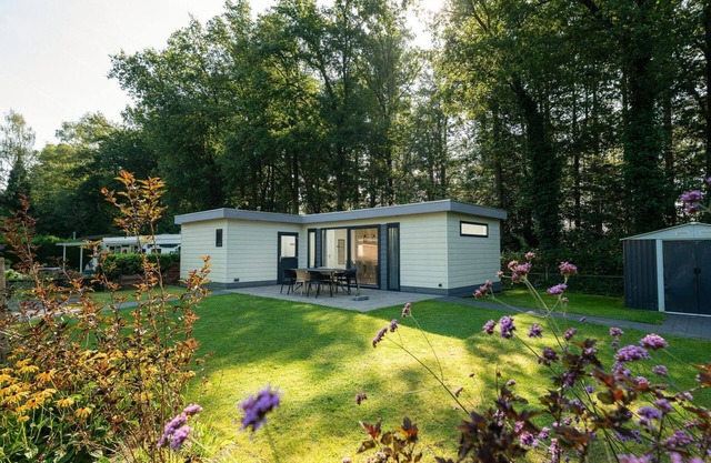 Enjoy a relaxing holiday in a spacious and comfortable chalet at the edge of the Veluwe forest.
