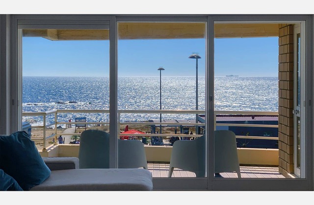 Excellent beach front apartment with large sunny balcony overlooking the sea