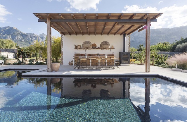 Exclusive designer stone villa with views over the mountains