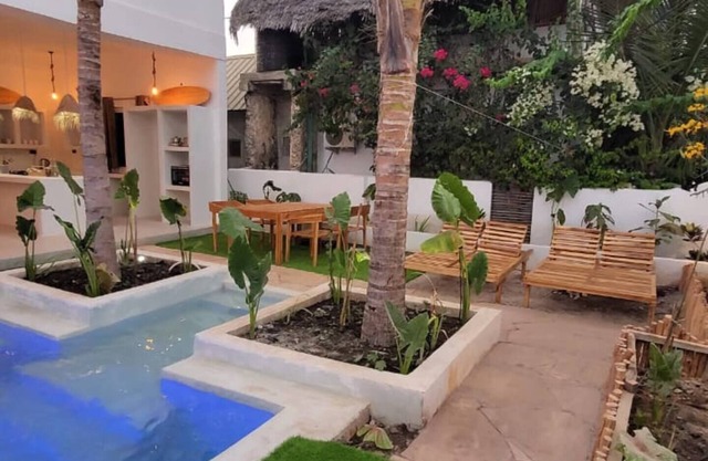 Exclusive Double storey Private villa & pool in Paje beach zanzibar wifi TV AC
