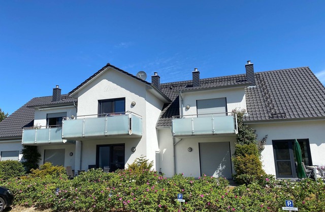 F: Haus Düne Whg. 03 with fireplace & south/west terrace & balcony - Haus Düne Whg. 03