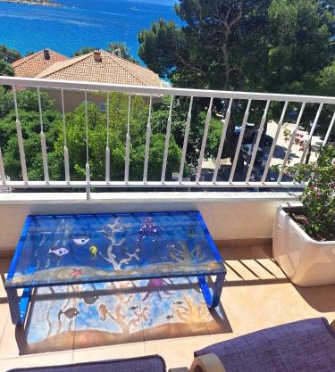 Family Apartment Green with a sea view and a free parking