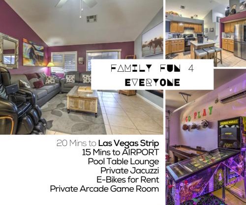 Family Fun for Everyone in Las Vegas- 4 Bedrooms, Billiards, Game Room