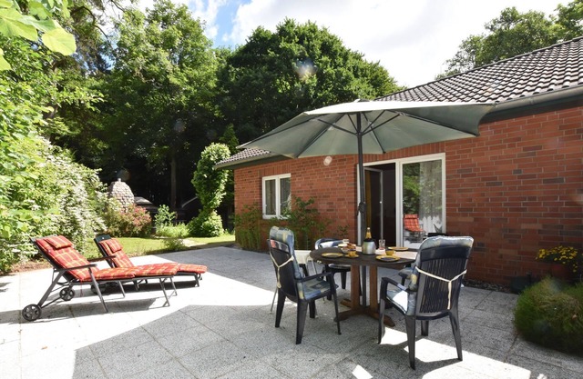 Farm holiday home in Damshagen with garden seating and sauna