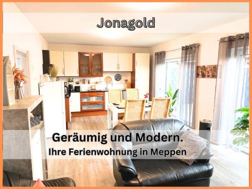 Ferienhaus "Jonagold" Meppen Ebenerdig Carport Terrasse Free WiFi 2 Schlafzimmer Küche Gäste-WC Wallbox