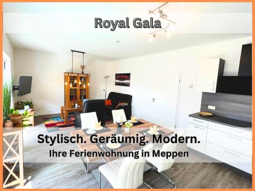 Ferienhaus "Royal Gala" Meppen Ebenerdig Carport Terrasse Neubau NETFLIX Free WIFI 2 Schlafzimmer Küche GästeWC