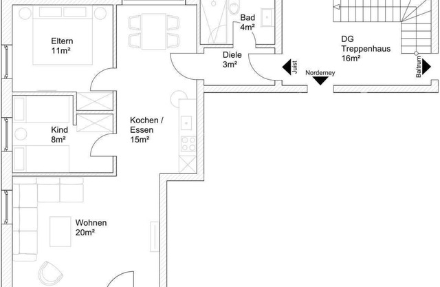 Ferienwohnung Juist - Ferienwohnungen Min Huus