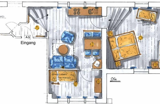 Ferienwohnung im 1. Stock mit 2 Schlafzimmern