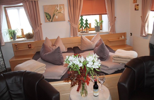 Ferienwohnung im Erdgeschoss 45 qm, Schlafzimmer, Wohn-/Schlafraum, separate Küche, 4 Sterne, max. 4 Personen
