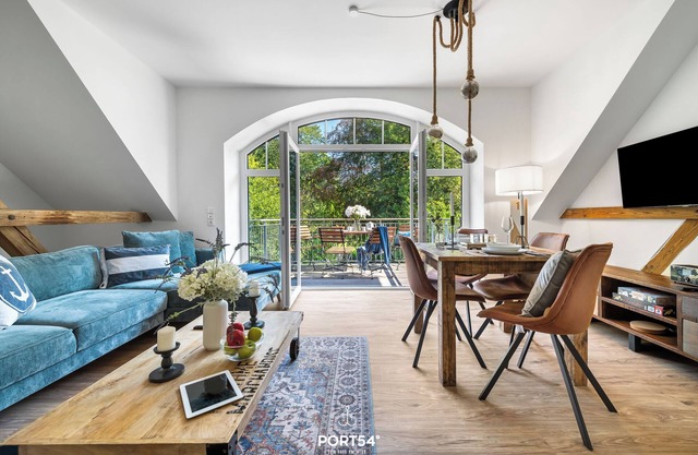 Ferienwohnung Krabbe mit Balkon, Schlafzimmer und Moderner Einrichtung