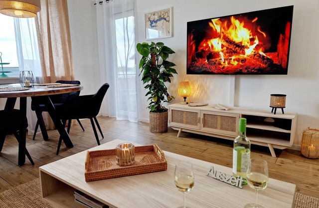 Ferienwohnung Sonnenhang im Boho-stil mit Balkon