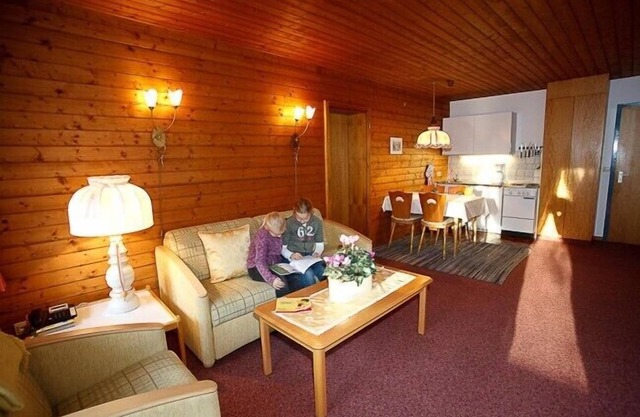 Fewo 3E Terr., Kochnische, 1 Schlaf- und 1 Wohn-/schlafzimmer, max 4 Pers