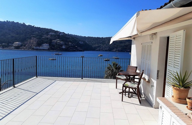 First line to the sea, right on the beach and overlooking Port de Soller