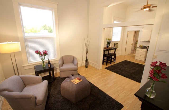 Five — King Bed, Historic Downtown Apartment in Nicely Appointed Building on Main Street