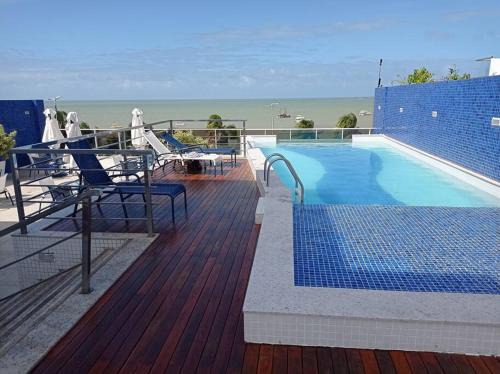 Flat Delícia Varanda 20m da praia