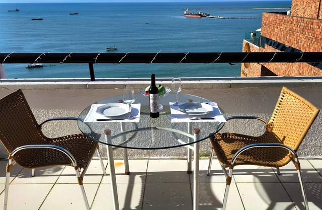 Flat Frente Mar com Terraço, perto Gran Marquise hotel e praia