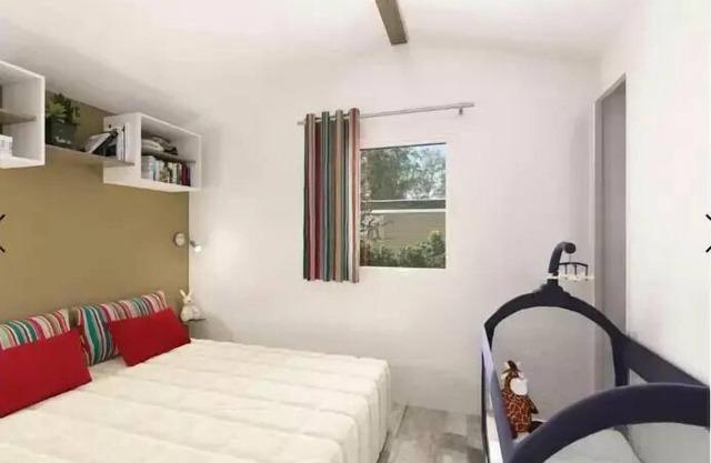 Flower Camping La Canadienne * - Mobile home STANDARD - 23m2 - 2 bedrooms - covered terrace + TV 4 persons